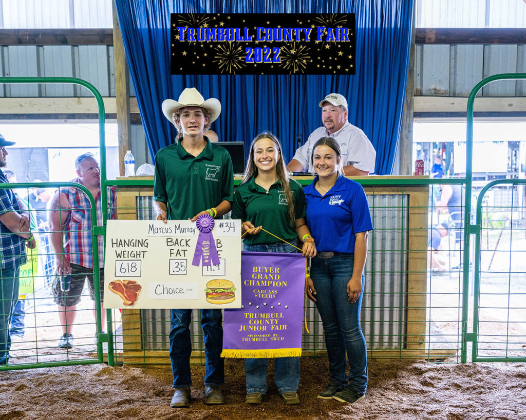 Marcus Murray sold the grand champion carcass beef to Heritage Hill Farm for $14 per pound.