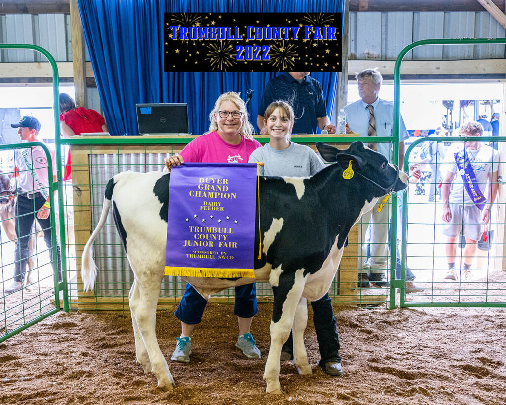 Milenka Moody sold the grand champion dairy beef feeder to Northside Farms for $2.45 per pound.