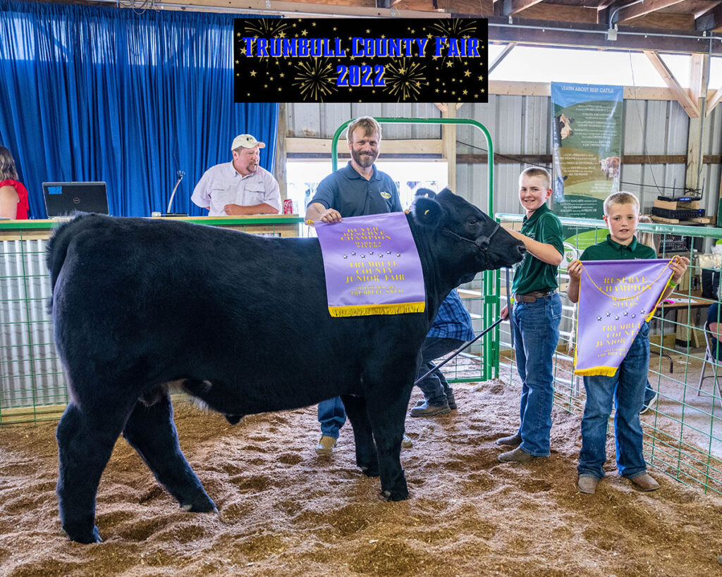 Hudson Miller sold the reserve champion beef steer to Leonard Truck and Trailer for $12.50 per pound.